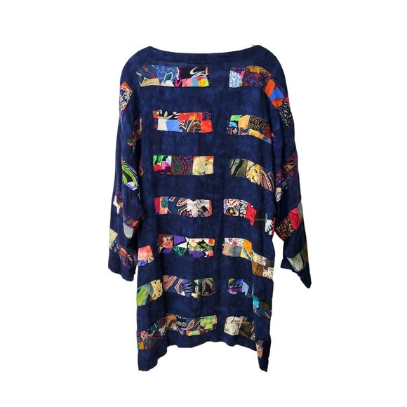 Native Wear Designs Art To Wear Patchwork Rayon Tunic Or Dress - Picture 3 of 6